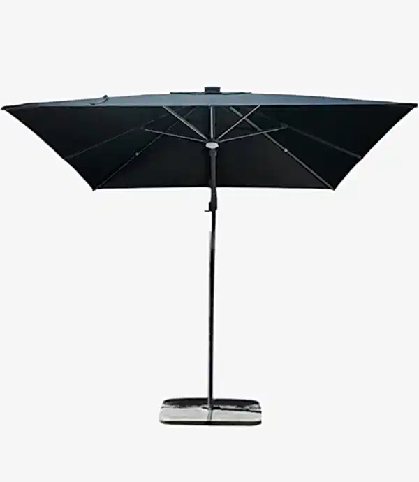 Quitasol Oslo 3×3 Negro LED – con Cruceta - bCasual - osloled3N