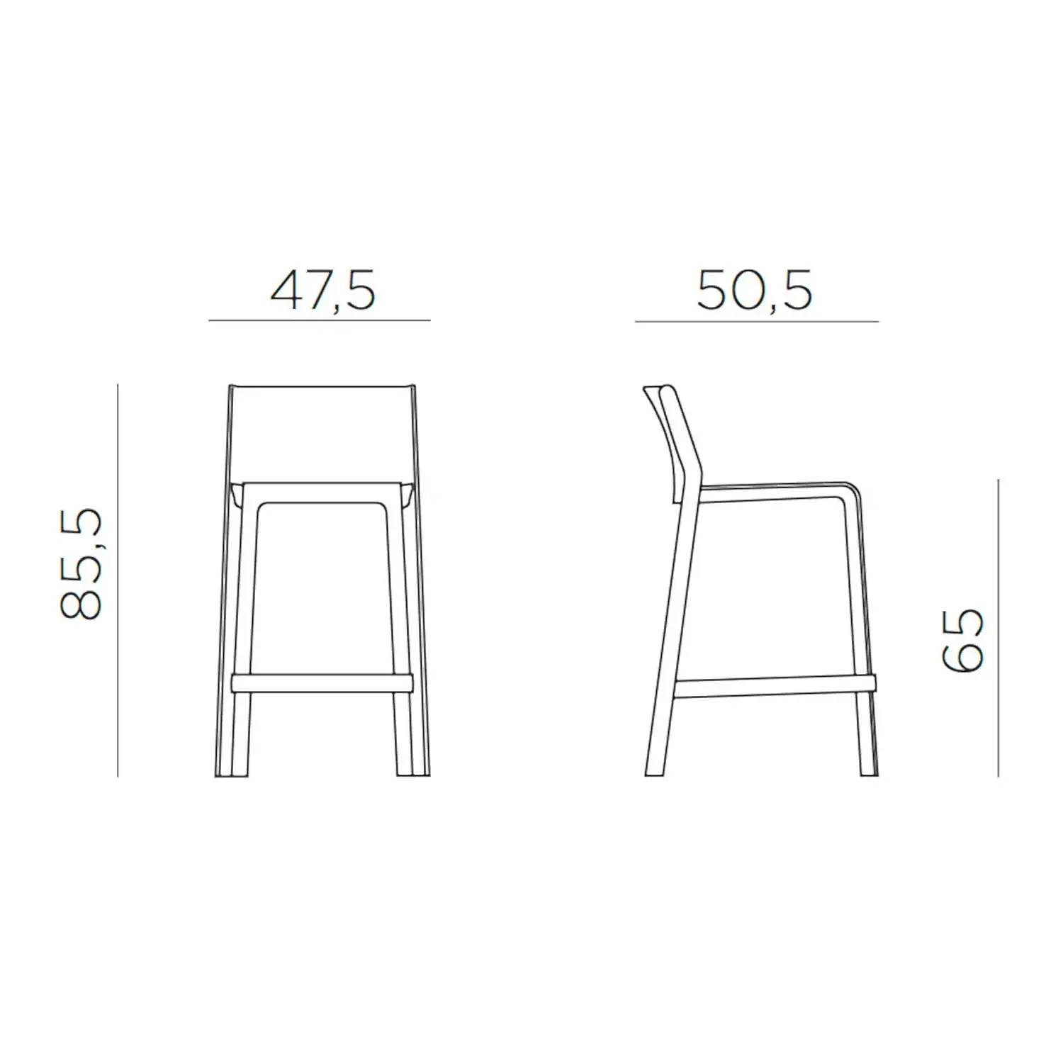 Taburete Trill 65 cm - Nardi Italia - bCasual - 4035302000